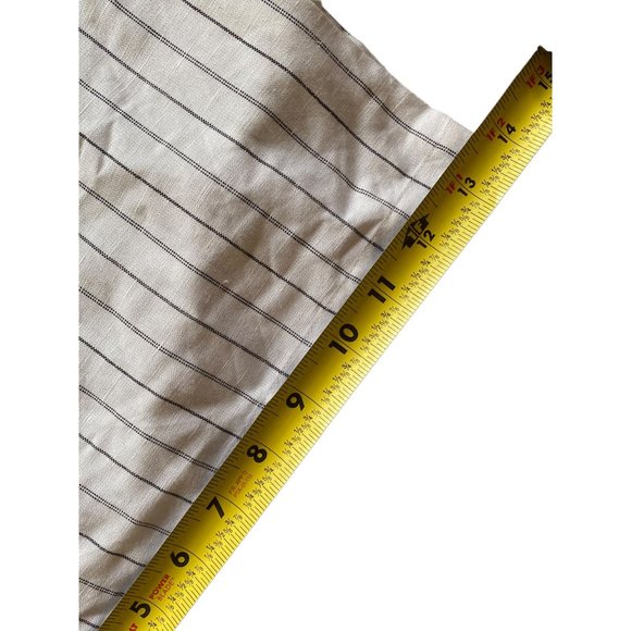 Lane Bryant Pants Trousers 14/16 NWT White Black Pinstripe Linen Blend Flare Hem - Picture 10 of 10